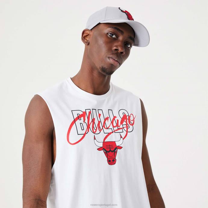 FFTN2971 New Era chicago bulls nba script essencial regata branca