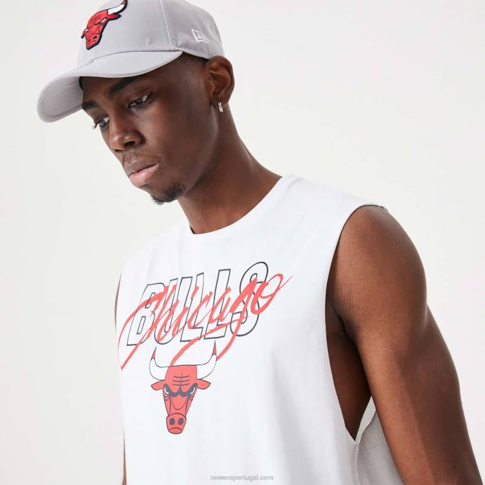 FFTN2971 New Era chicago bulls nba script essencial regata branca