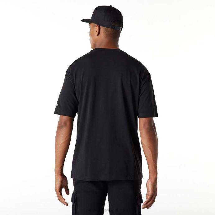 FFTN2973 New Era camiseta oversized preta la dodgers essentials