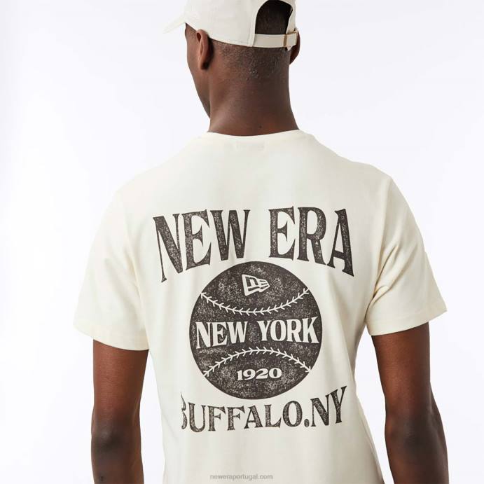 FFTN2976 New Era camiseta branca com estampa de bola