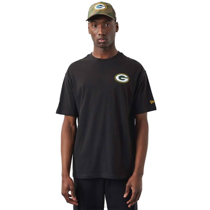 FFTN2977 New Era Green Bay Packers nfl foil camiseta preta
