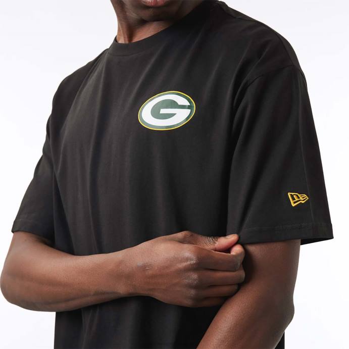 FFTN2977 New Era Green Bay Packers nfl foil camiseta preta