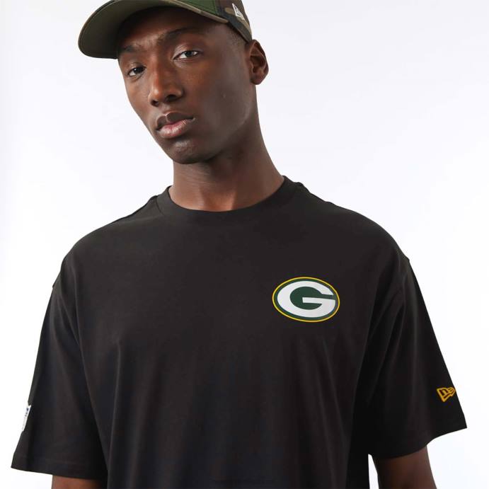 FFTN2977 New Era Green Bay Packers nfl foil camiseta preta