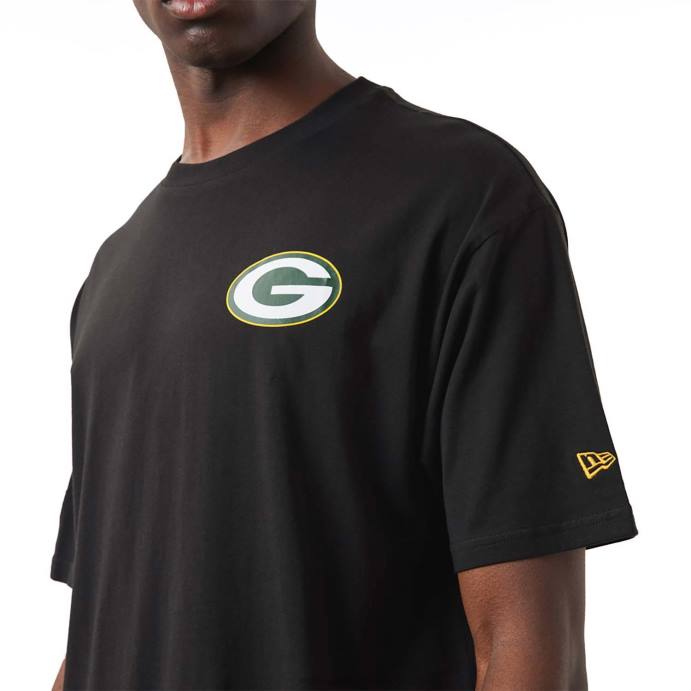 FFTN2977 New Era Green Bay Packers nfl foil camiseta preta