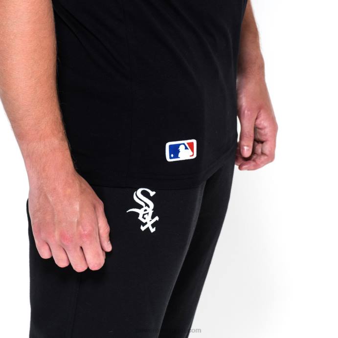FFTN2980 New Era camiseta preta chicago white sox logo