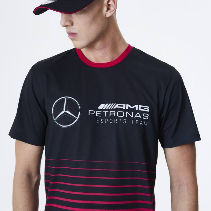FFTN2981 New Era camiseta preta mercedes-amg petronas esports team