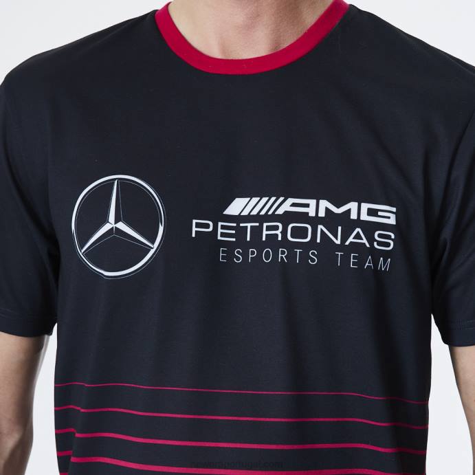 FFTN2981 New Era camiseta preta mercedes-amg petronas esports team