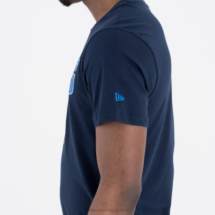 FFTN2982 New Era dallas mavericks camiseta azul marinho com logo da equipe da nba