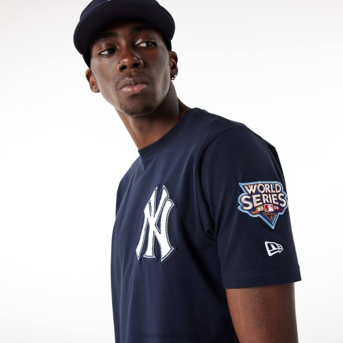 FFTN2988 New Era t-shirt new york yankees mlb logo select navy