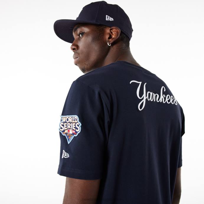 FFTN2988 New Era t-shirt new york yankees mlb logo select navy