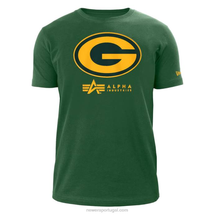 FFTN2989 New Era Green Bay Packers x Alpha Industries camiseta verde