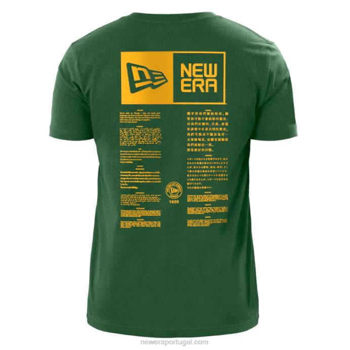 FFTN2989 New Era Green Bay Packers x Alpha Industries camiseta verde