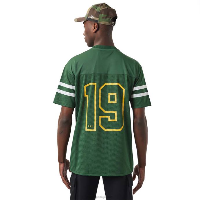 FFTN2991 New Era green bay packers nfl script camisa verde