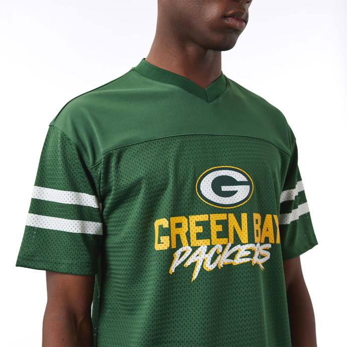 FFTN2991 New Era green bay packers nfl script camisa verde