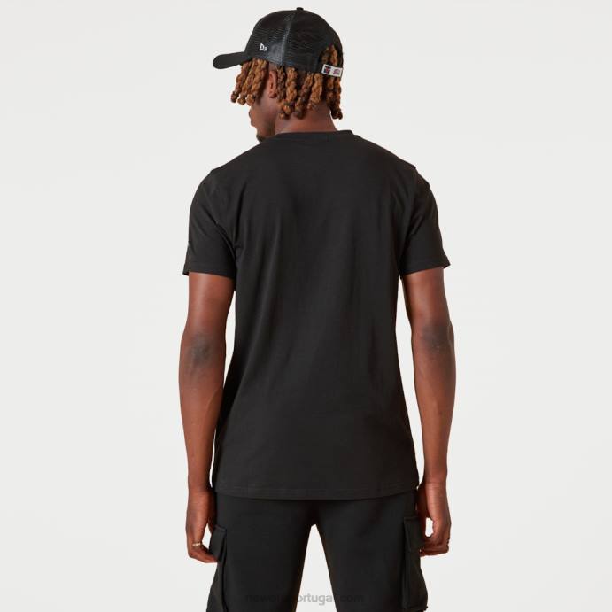 FFTN2992 New Era camiseta preta chicago bulls nba wordmark