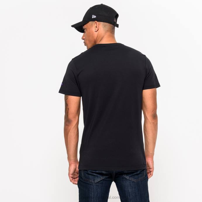 FFTN2995 New Era camiseta preta com logotipo do time minnesota vikings