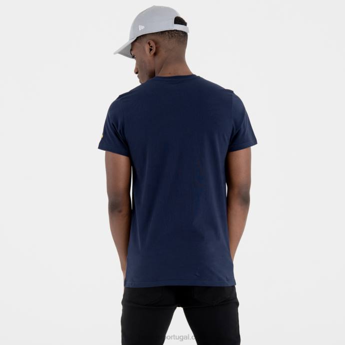 FFTN2996 New Era camiseta azul marinho com logotipo do time da nba indiana pacers