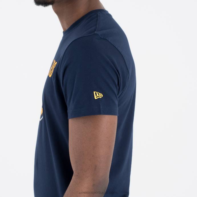 FFTN2996 New Era camiseta azul marinho com logotipo do time da nba indiana pacers