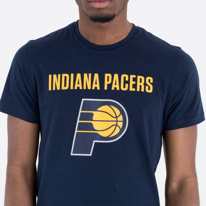 FFTN2996 New Era camiseta azul marinho com logotipo do time da nba indiana pacers