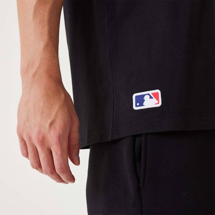FFTN2999 New Era camiseta oversized preta la dodgers mlb league essencial