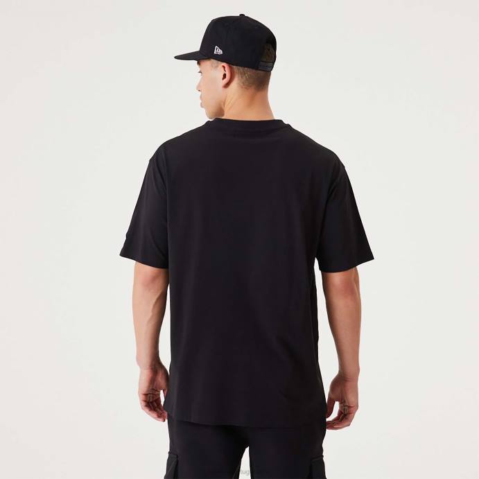 FFTN2999 New Era camiseta oversized preta la dodgers mlb league essencial