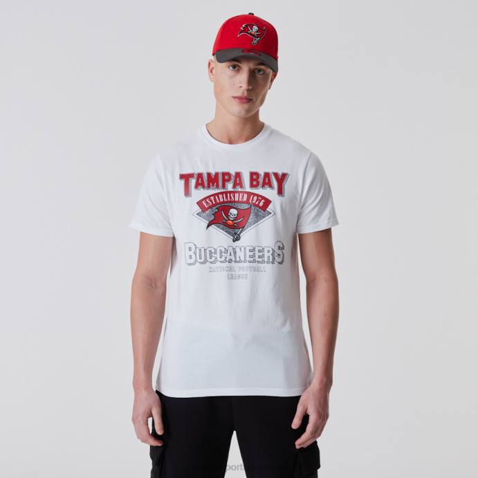 FFTN3001 New Era tampa bay buccaneers camiseta branca com logotipo da equipe nfl