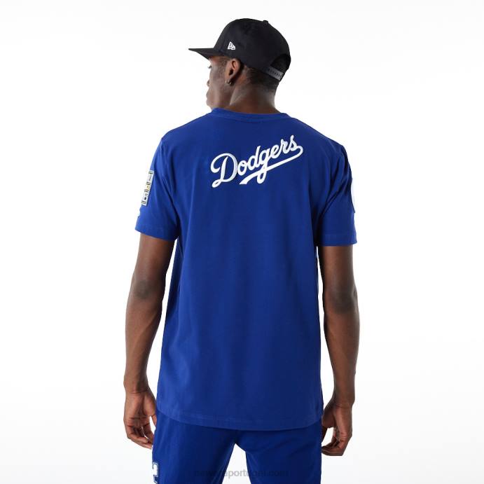 FFTN3002 New Era camiseta azul escuro la dodgers mlb logo select