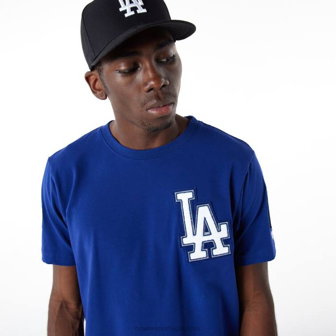 FFTN3002 New Era camiseta azul escuro la dodgers mlb logo select