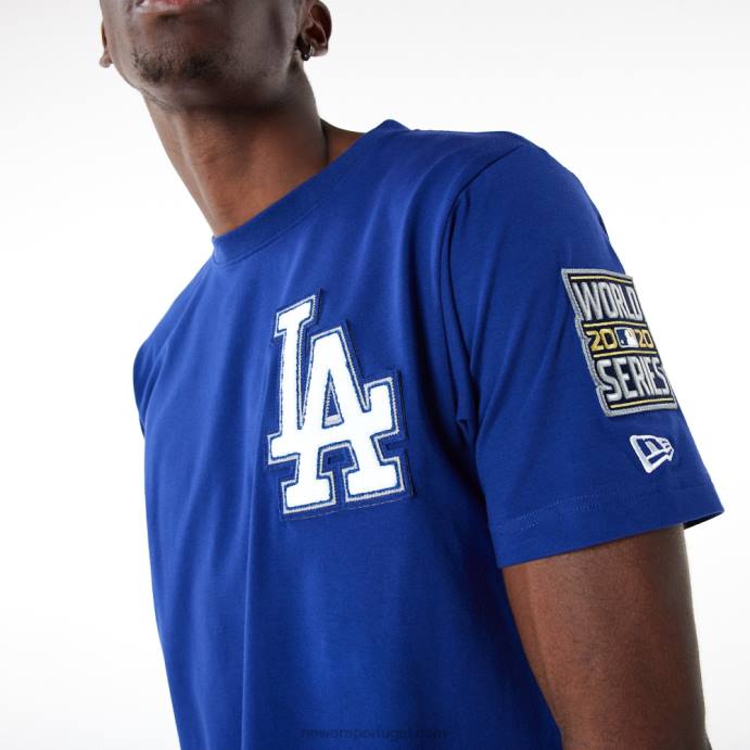FFTN3002 New Era camiseta azul escuro la dodgers mlb logo select
