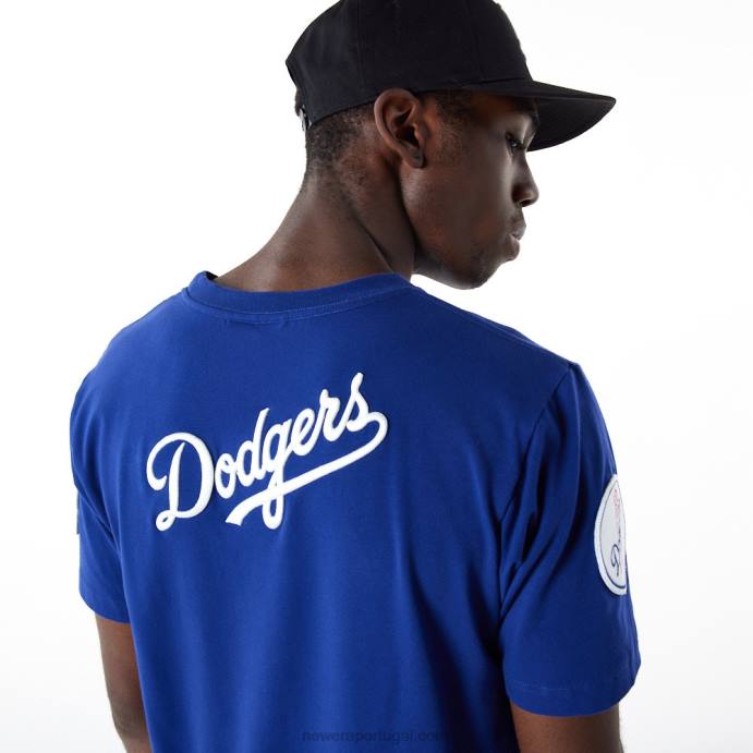FFTN3002 New Era camiseta azul escuro la dodgers mlb logo select