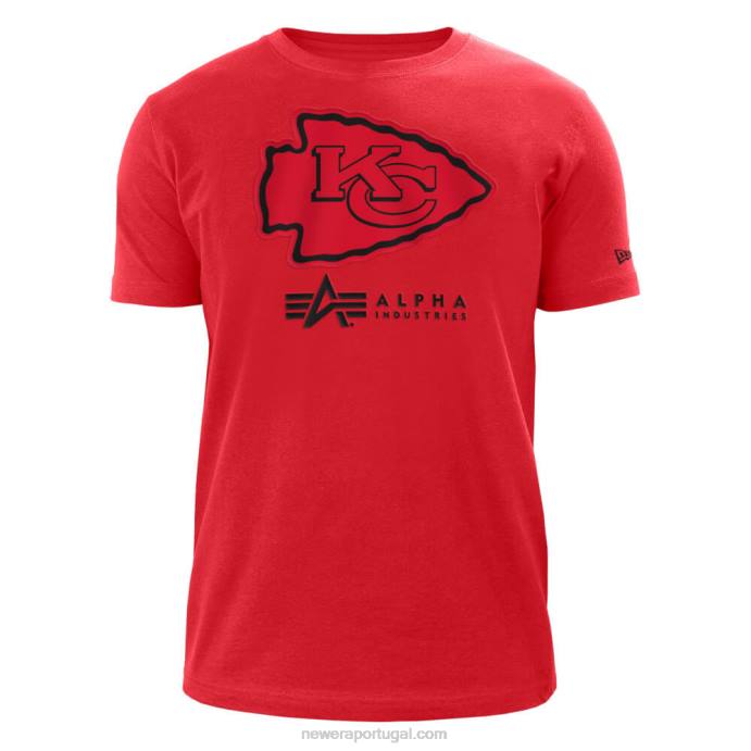 FFTN3003 New Era Kanas City Chiefs x Alpha Industries camiseta vermelha