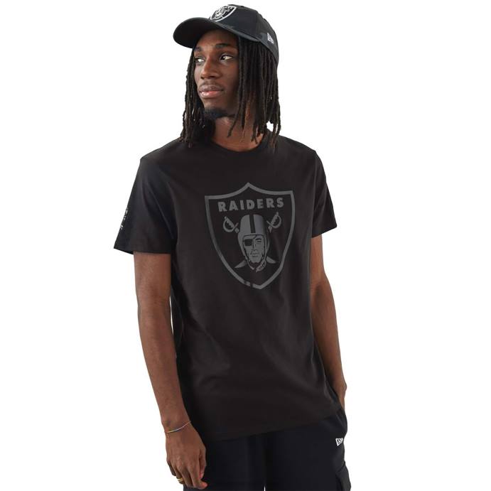 FFTN3005 New Era camiseta las vegas raiders nfl foil preta