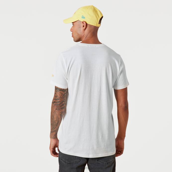 FFTN3006 New Era camiseta branca estampada verão vibes