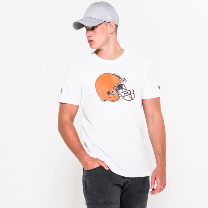 FFTN3008 New Era camiseta branca cleveland browns nfl com logo