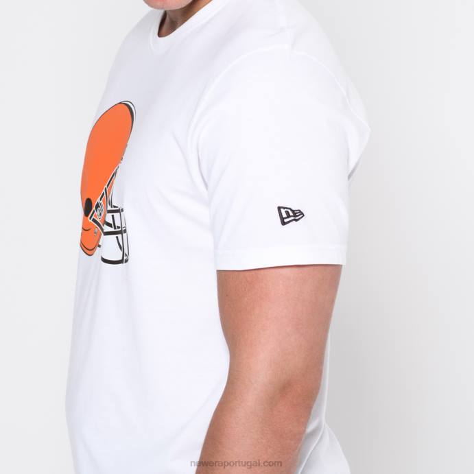 FFTN3008 New Era camiseta branca cleveland browns nfl com logo