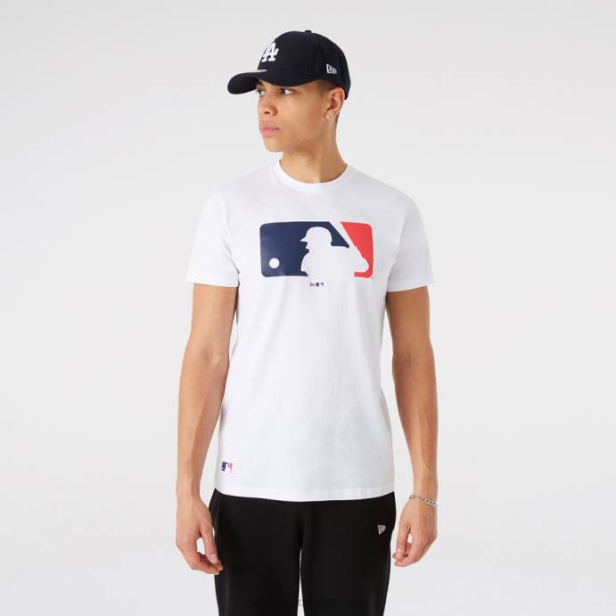 FFTN3009 New Era camiseta branca com logo mlb