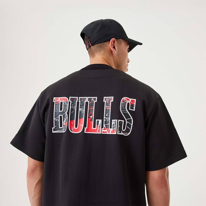 FFTN3012 New Era Chicago Bulls NBA Infill Team Logo Black Jersey