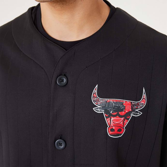 FFTN3012 New Era Chicago Bulls NBA Infill Team Logo Black Jersey