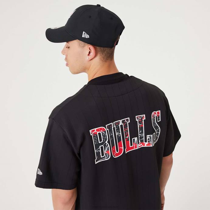 FFTN3012 New Era Chicago Bulls NBA Infill Team Logo Black Jersey