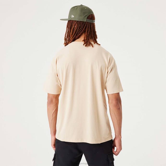 FFTN3013 New Era camiseta oversized bege claro essencial la dodgers mlb league