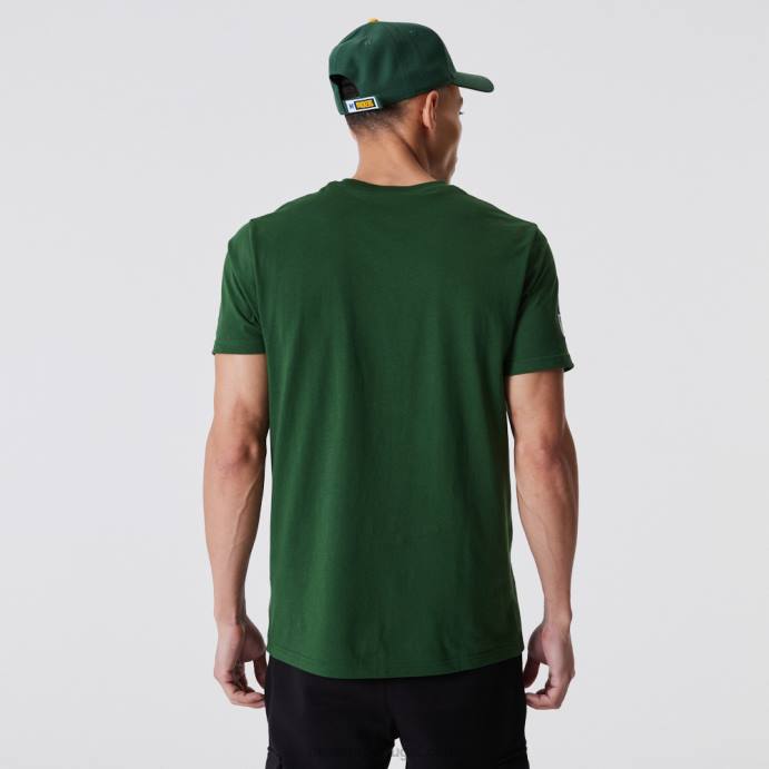 FFTN3015 New Era camiseta green bay packers nfl team com marca nominativa verde escuro