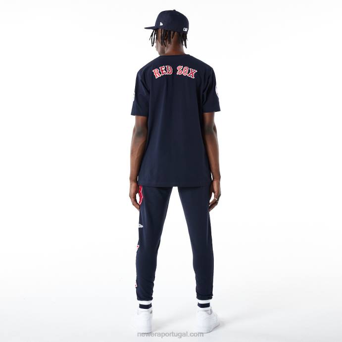FFTN3016 New Era camiseta boton red sox mlb logo select azul marinho