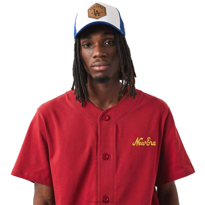 FFTN3018 New Era camisa vermelha com logotipo da herança