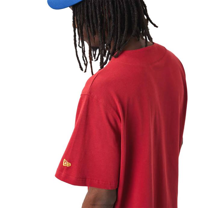 FFTN3018 New Era camisa vermelha com logotipo da herança