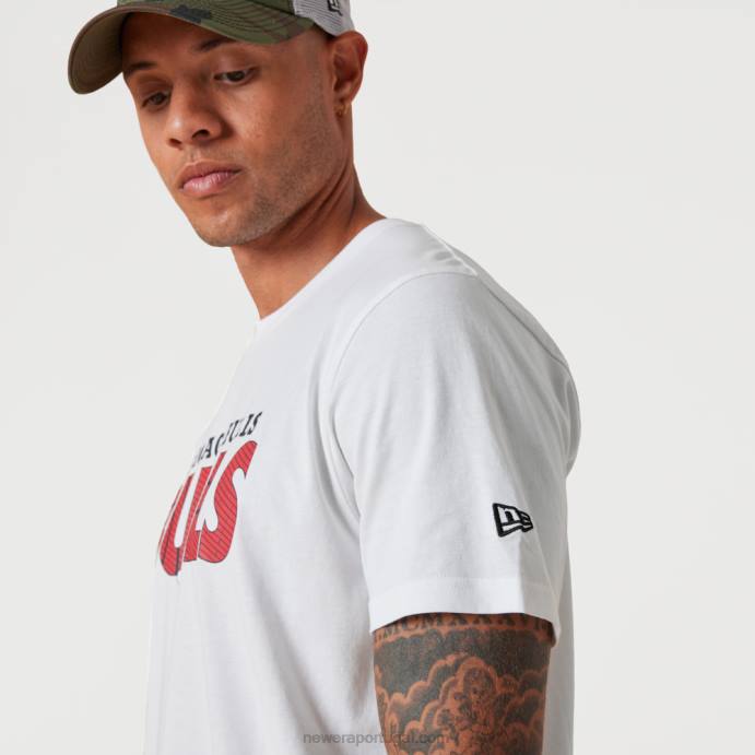 FFTN3020 New Era camiseta branca chicago bulls nba wordmark