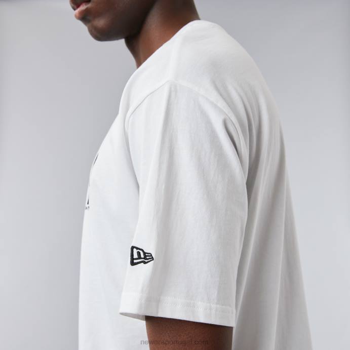 FFTN3021 New Era camiseta branca com logo do new york yankees