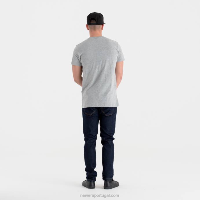 FFTN3022 New Era camiseta cinza com logo do time Dallas Cowboys