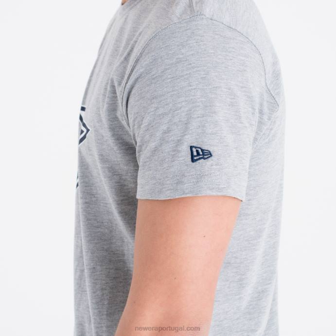 FFTN3022 New Era camiseta cinza com logo do time Dallas Cowboys