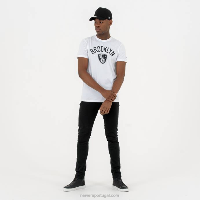FFTN3023 New Era camiseta branca do brooklyn nets