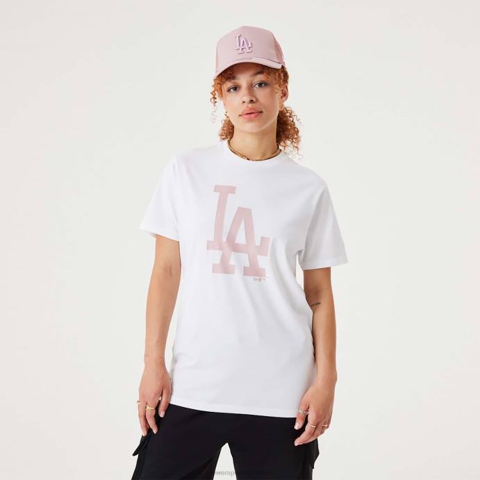 FFTN3027 New Era camiseta branca essencial la dodgers mlb league